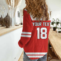Canada Hockey Custom Women Casual Shirt Maple Leaf Northern Pride
