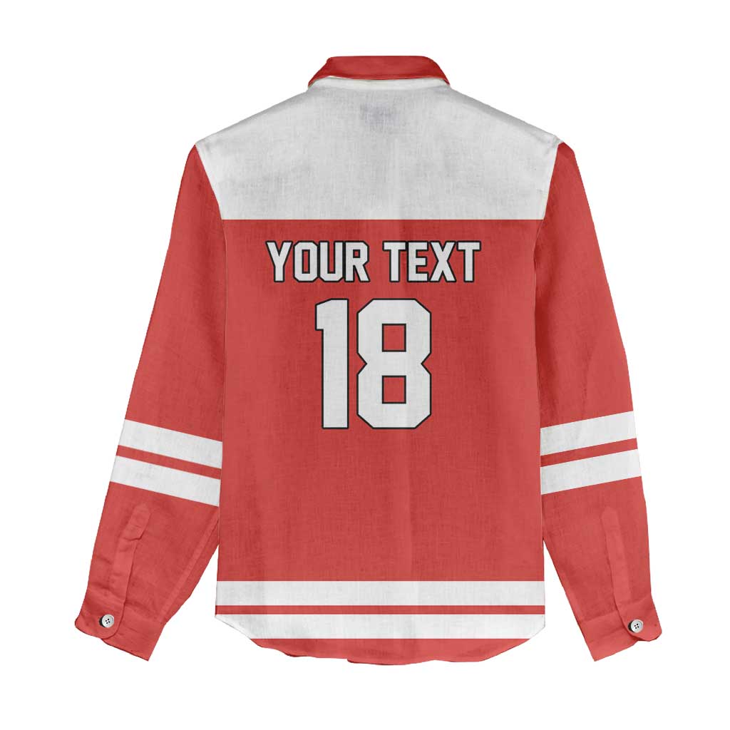 Canada Hockey Custom Women Casual Shirt Maple Leaf Northern Pride