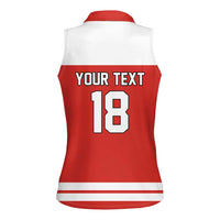 Canada Hockey Custom Women Sleeveless Polo Shirt Maple Leaf Northern Pride