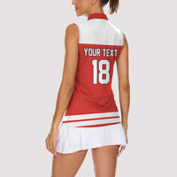 Canada Hockey Custom Women Sleeveless Polo Shirt Maple Leaf Northern Pride