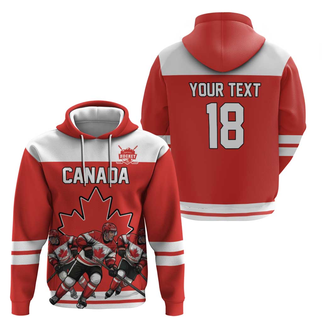 Canada Hockey Custom Zip Hoodie Maple Leaf Northern Pride