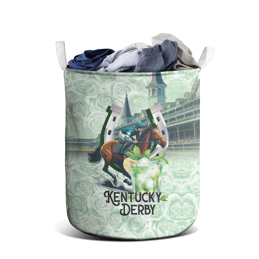 Kentucky Horse Racing Laundry Basket Mint Julep Run For The Roses Art