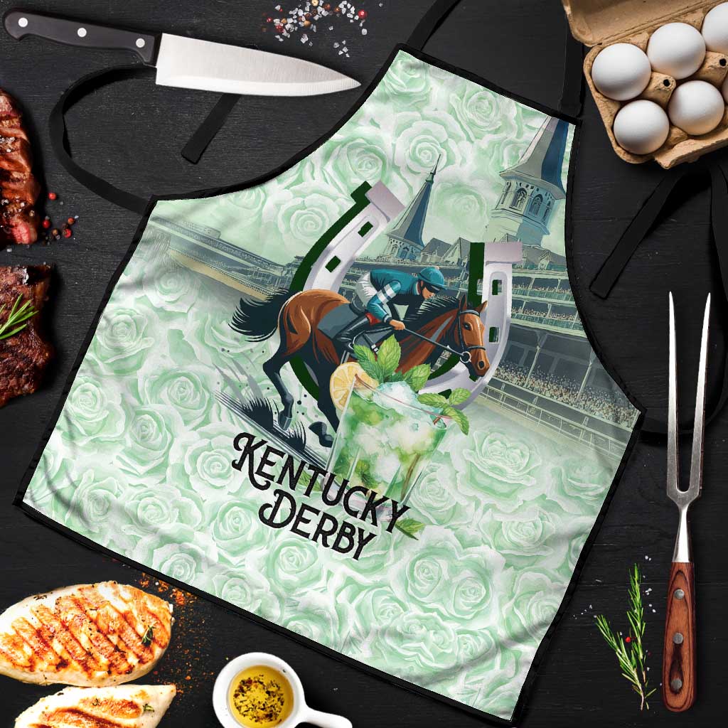 Kentucky Horse Racing Apron Mint Julep Run For The Roses Art