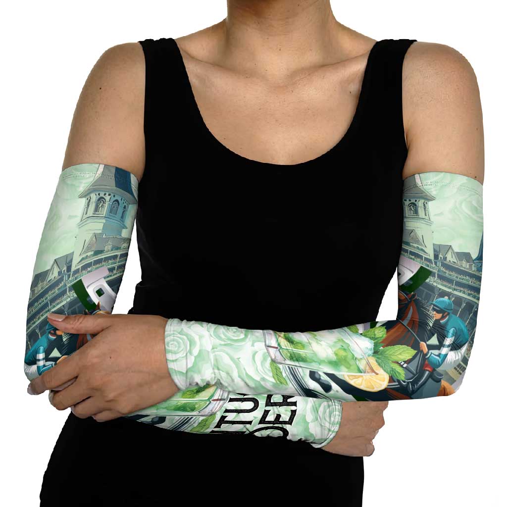 Kentucky Horse Racing Arm Sleeves Mint Julep Run For The Roses Art