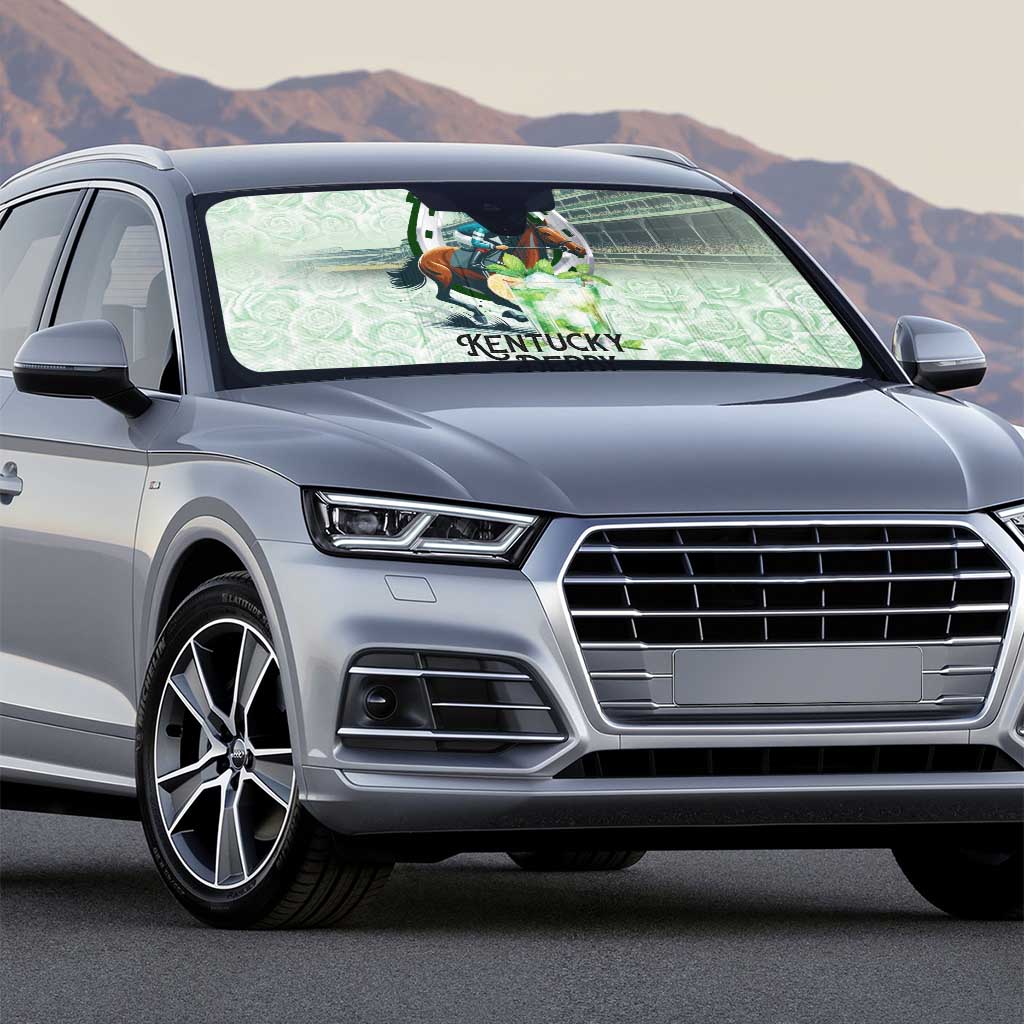 Kentucky Horse Racing Auto Sun Shade Mint Julep Run For The Roses Art