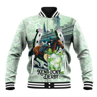 Kentucky Horse Racing Baseball Jacket Mint Julep Run For The Roses Art