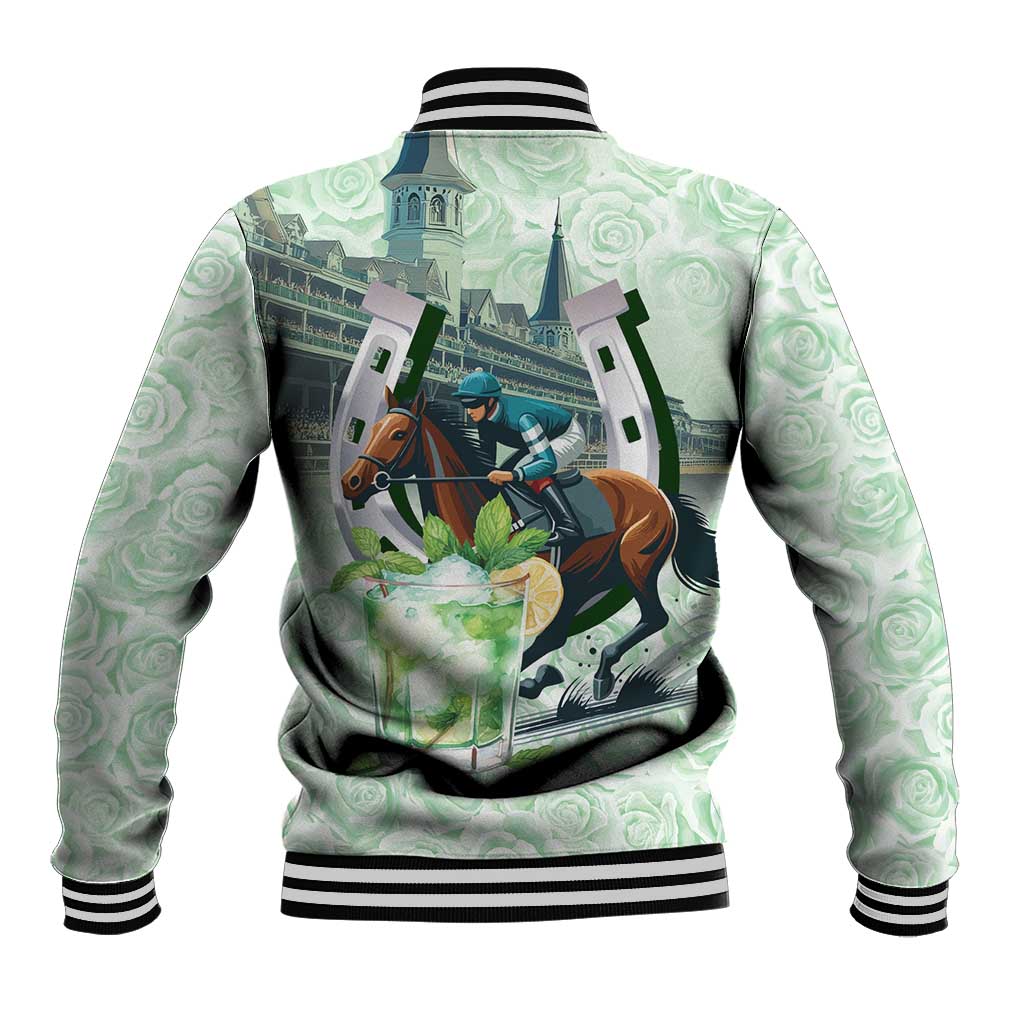 Kentucky Horse Racing Baseball Jacket Mint Julep Run For The Roses Art