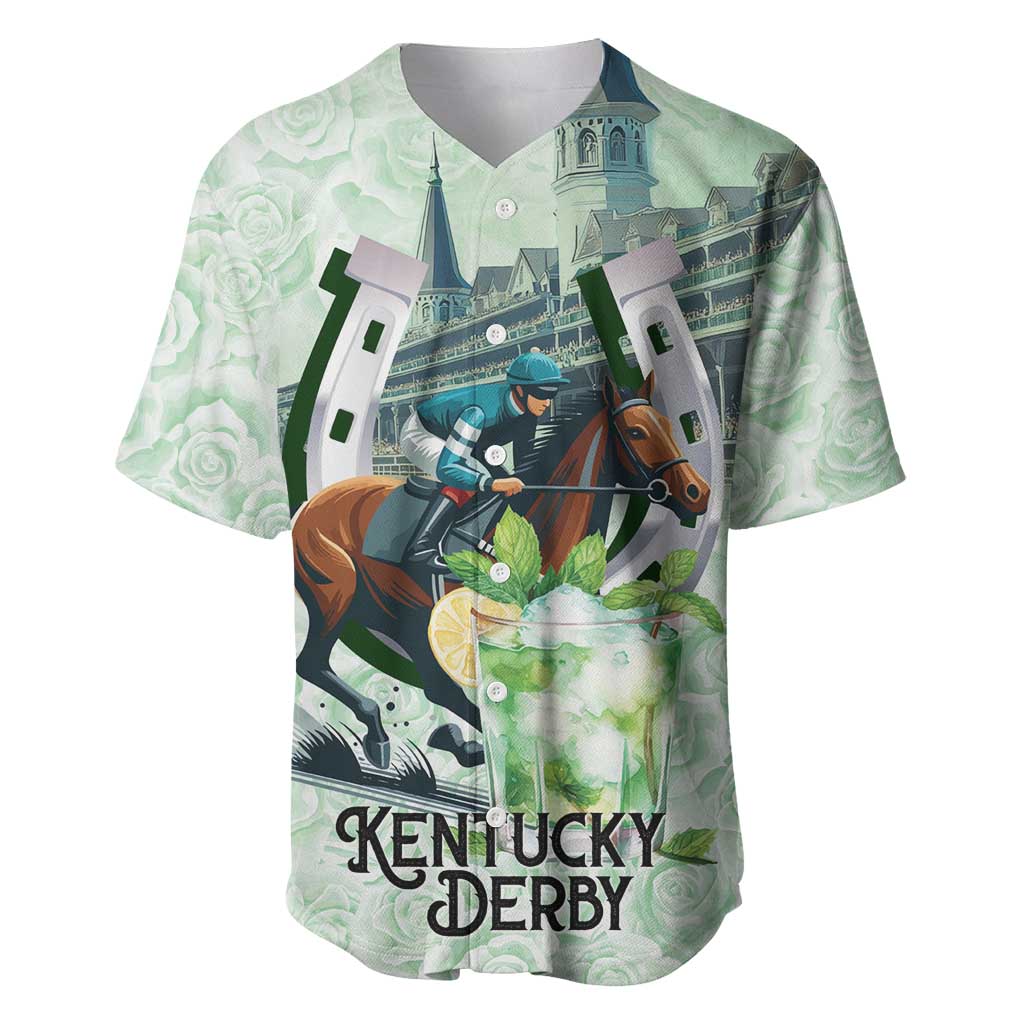 Kentucky Horse Racing Baseball Jersey Mint Julep Run For The Roses Art