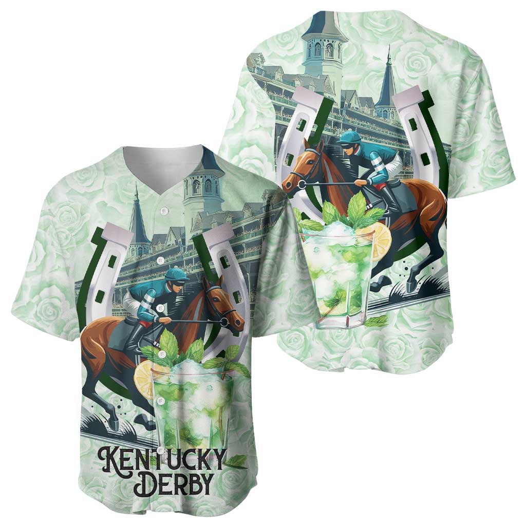 Kentucky Horse Racing Baseball Jersey Mint Julep Run For The Roses Art