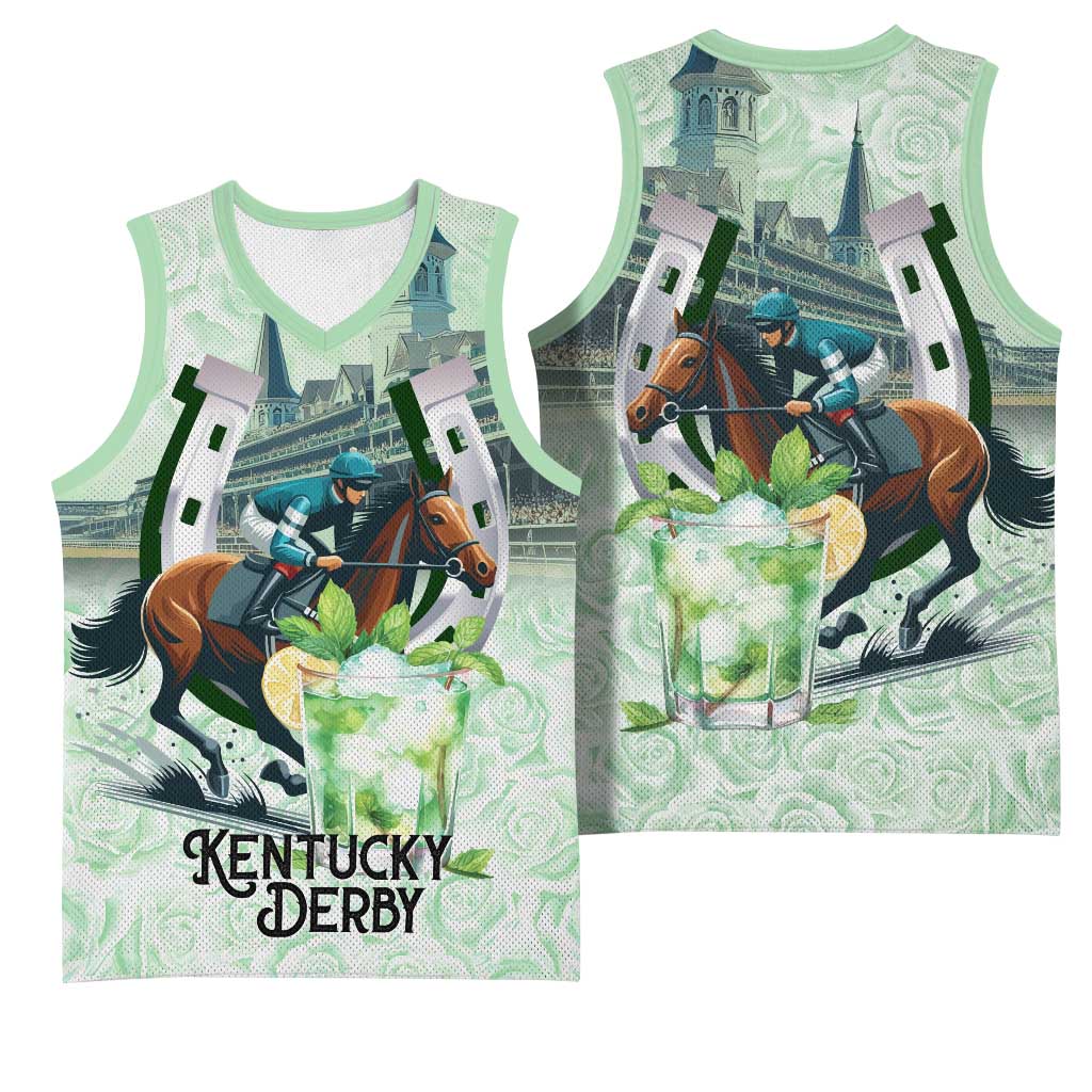 Kentucky Horse Racing Basketball Jersey Mint Julep Run For The Roses Art