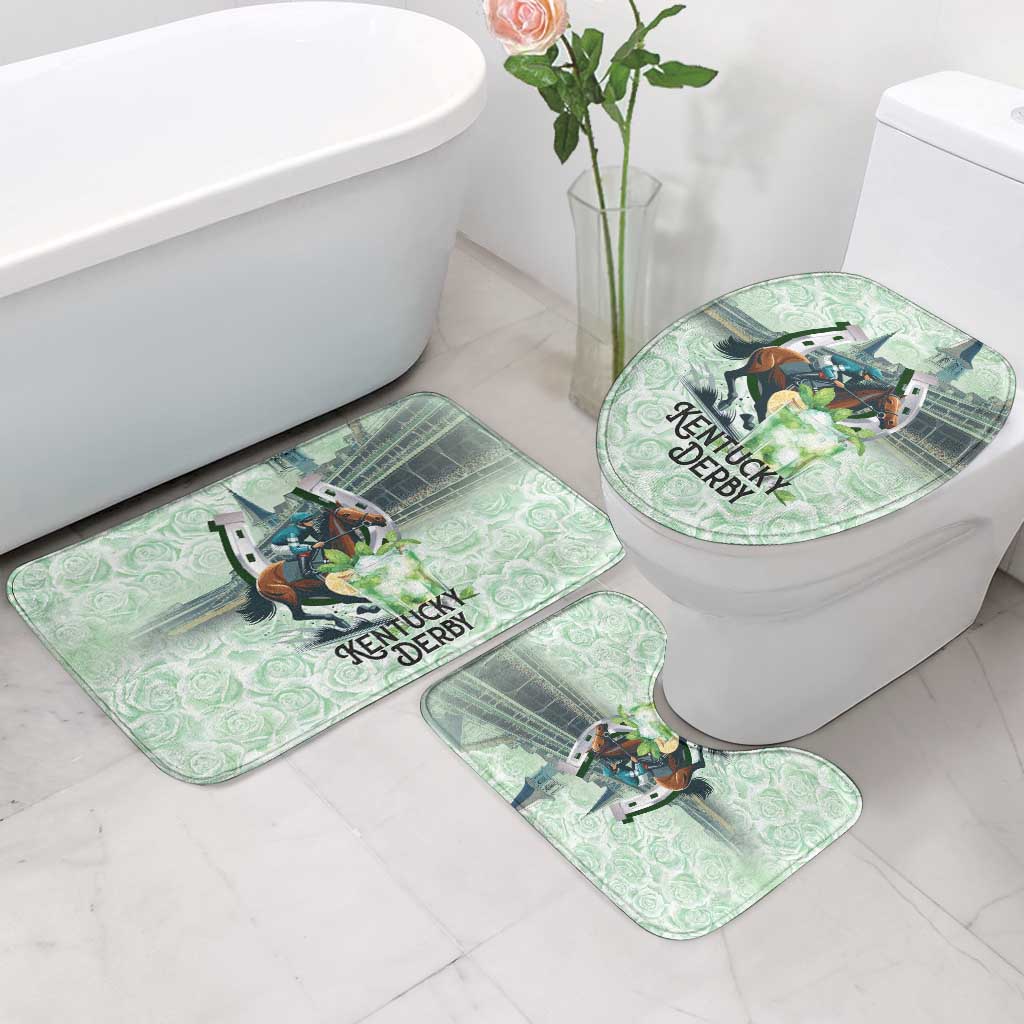 Kentucky Horse Racing Bathroom Set Mint Julep Run For The Roses Art