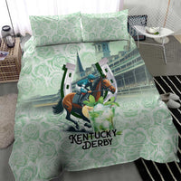 Kentucky Horse Racing Bedding Set Mint Julep Run For The Roses Art