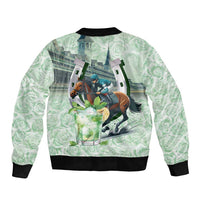 Kentucky Horse Racing Bomber Jacket Mint Julep Run For The Roses Art