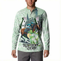 Kentucky Horse Racing Button Sweatshirt Mint Julep Run For The Roses Art