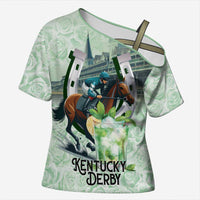 Kentucky Horse Racing Cross Shoulder Shirt Mint Julep Run For The Roses Art