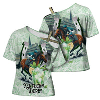 Kentucky Horse Racing Cross Shoulder Shirt Mint Julep Run For The Roses Art