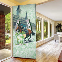 Kentucky Horse Racing Door Cover Mint Julep Run For The Roses Art