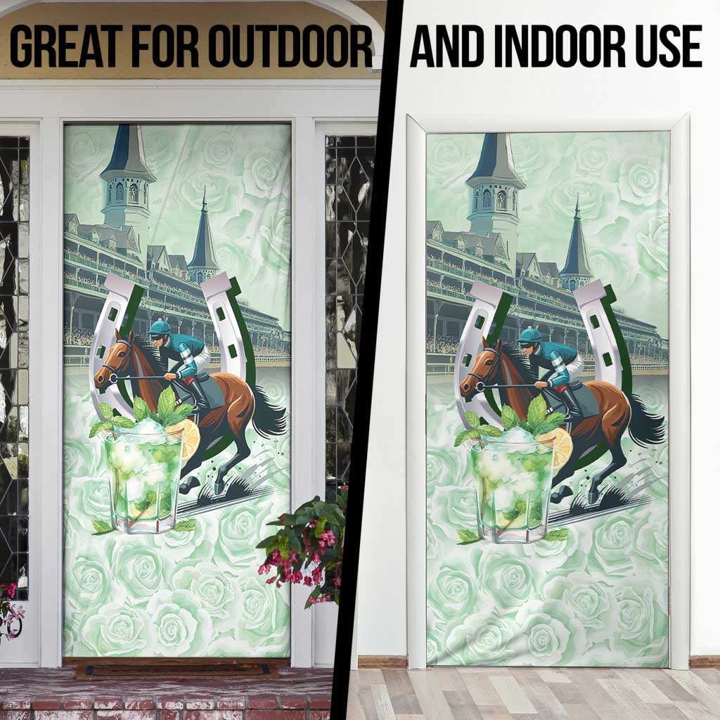 Kentucky Horse Racing Door Cover Mint Julep Run For The Roses Art