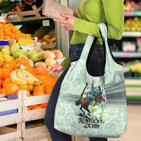 Kentucky Horse Racing Grocery Bag Mint Julep Run For The Roses Art