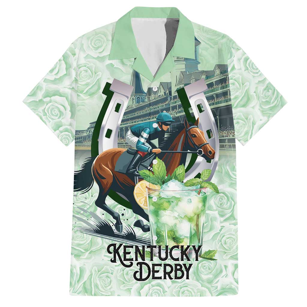 Kentucky Horse Racing Hawaiian Shirt Mint Julep Run For The Roses Art