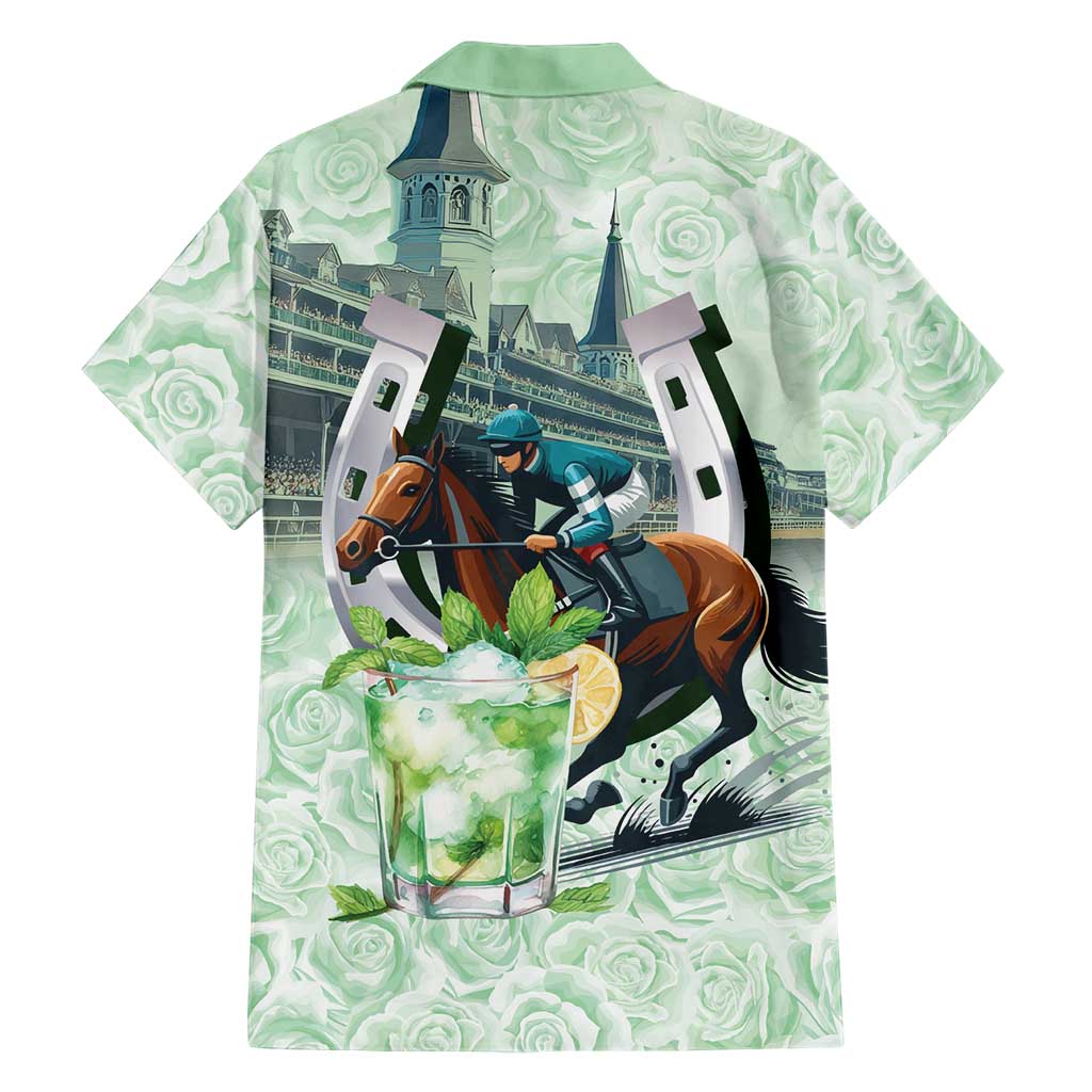 Kentucky Horse Racing Hawaiian Shirt Mint Julep Run For The Roses Art