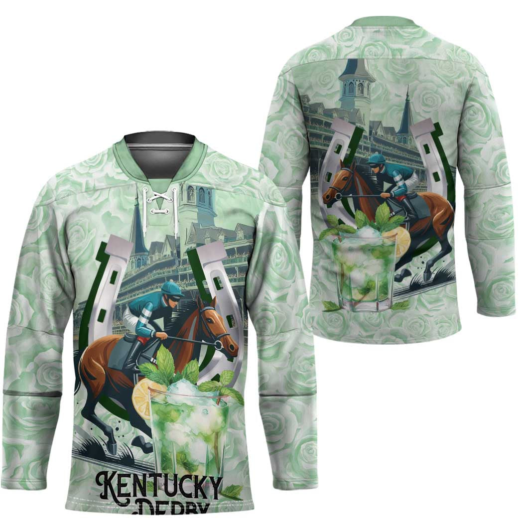 Kentucky Horse Racing Hockey Jersey Mint Julep Run For The Roses Art