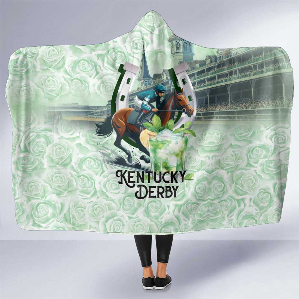 Kentucky Horse Racing Hooded Blanket Mint Julep Run For The Roses Art