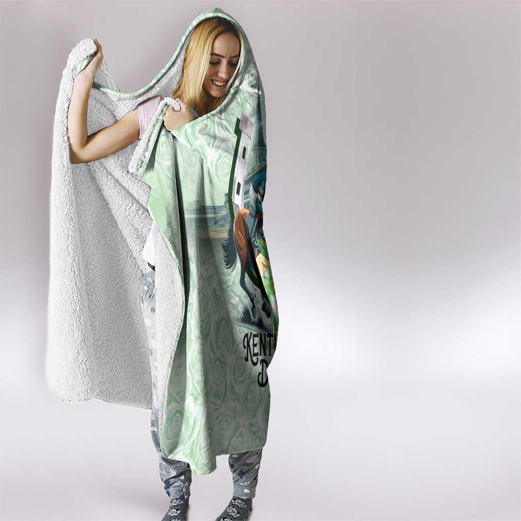 Kentucky Horse Racing Hooded Blanket Mint Julep Run For The Roses Art