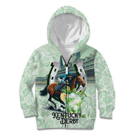 Kentucky Horse Racing Kid Hoodie Mint Julep Run For The Roses Art