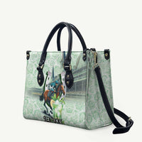 Kentucky Horse Racing Leather Bag Mint Julep Run For The Roses Art