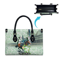 Kentucky Horse Racing Leather Bag Mint Julep Run For The Roses Art