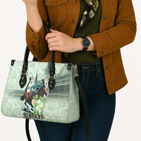 Kentucky Horse Racing Leather Bag Mint Julep Run For The Roses Art