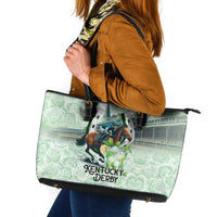 Kentucky Horse Racing Leather Tote Bag Mint Julep Run For The Roses Art