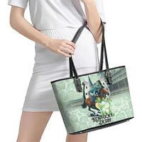 Kentucky Horse Racing Leather Tote Bag Mint Julep Run For The Roses Art