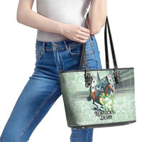Kentucky Horse Racing Leather Tote Bag Mint Julep Run For The Roses Art