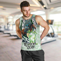 Kentucky Horse Racing Men Tank Top Mint Julep Run For The Roses Art