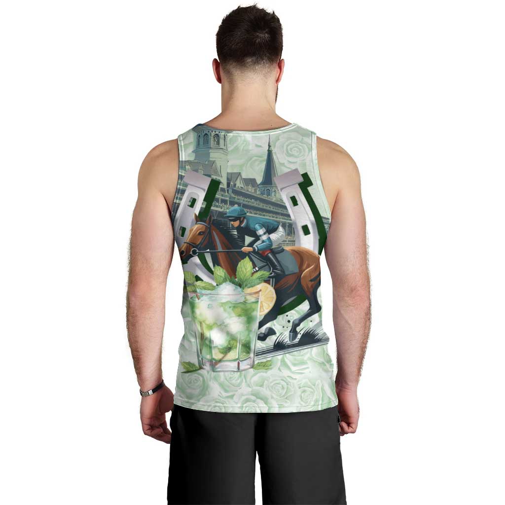 Kentucky Horse Racing Men Tank Top Mint Julep Run For The Roses Art