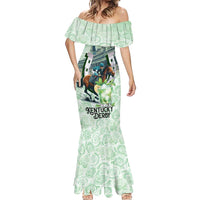 Kentucky Horse Racing Mermaid Dress Mint Julep Run For The Roses Art