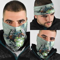 Kentucky Horse Racing Neck Gaiter Mint Julep Run For The Roses Art