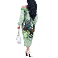 Kentucky Horse Racing Off The Shoulder Long Sleeve Dress Mint Julep Run For The Roses Art