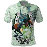 Kentucky Horse Racing Polo Shirt Mint Julep Run For The Roses Art
