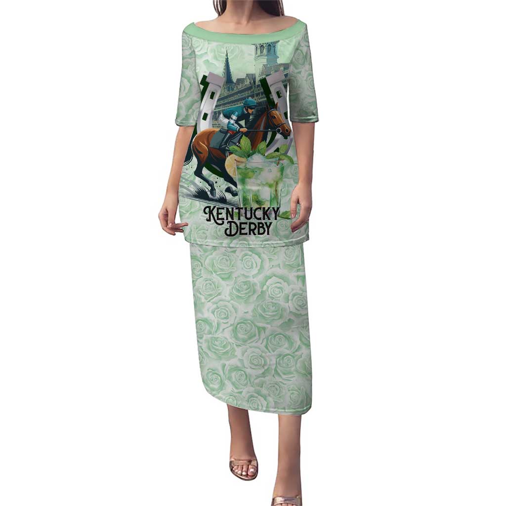 Kentucky Horse Racing Puletasi Mint Julep Run For The Roses Art
