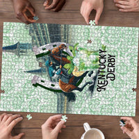 Kentucky Horse Racing Puzzle Mint Julep Run For The Roses Art