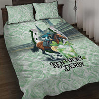 Kentucky Horse Racing Quilt Bed Set Mint Julep Run For The Roses Art
