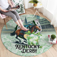 Kentucky Horse Racing Round Carpet Mint Julep Run For The Roses Art