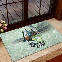 Kentucky Horse Racing Rubber Doormat Mint Julep Run For The Roses Art