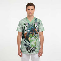 Kentucky Horse Racing Scrub Top Mint Julep Run For The Roses Art