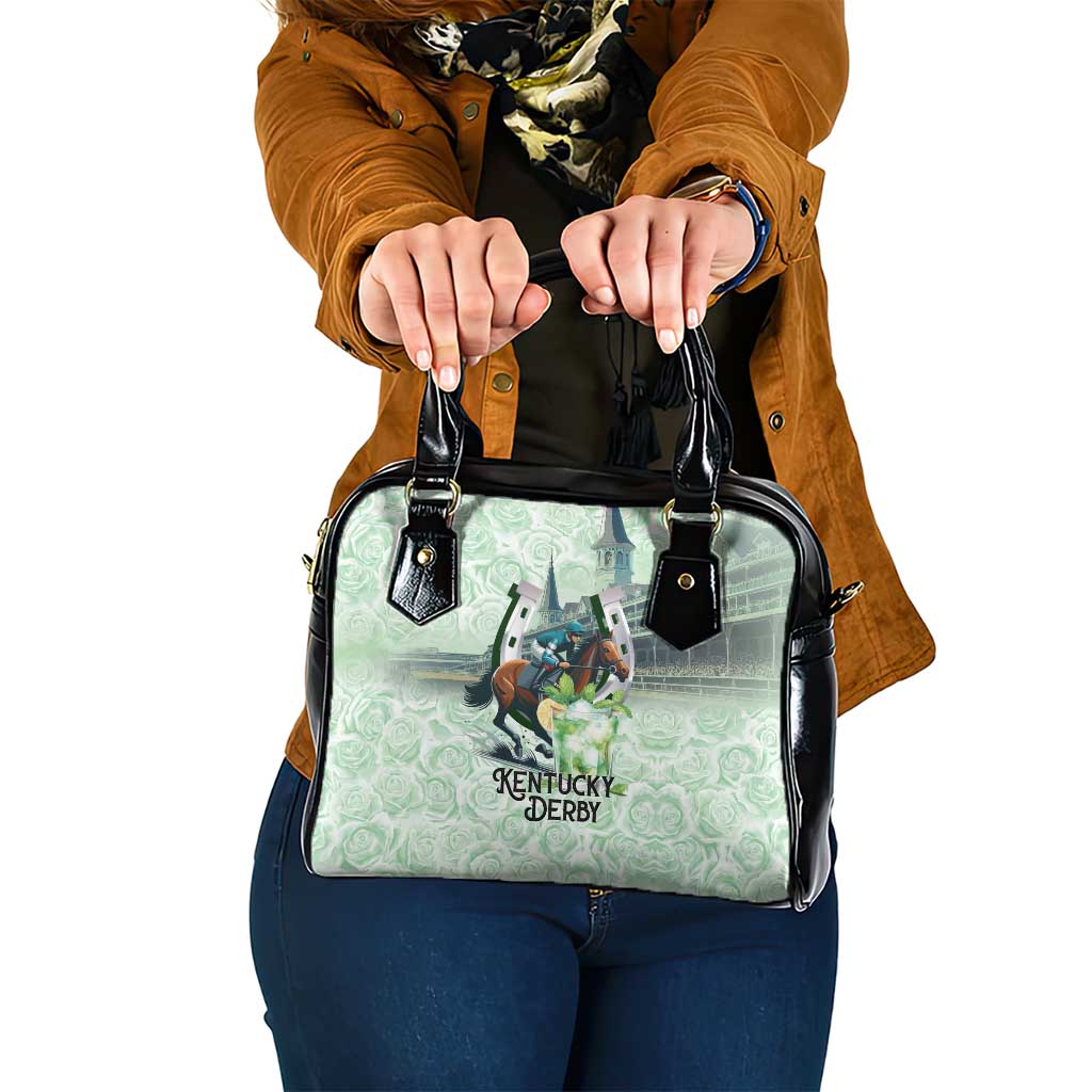 Kentucky Horse Racing Shoulder Handbag Mint Julep Run For The Roses Art