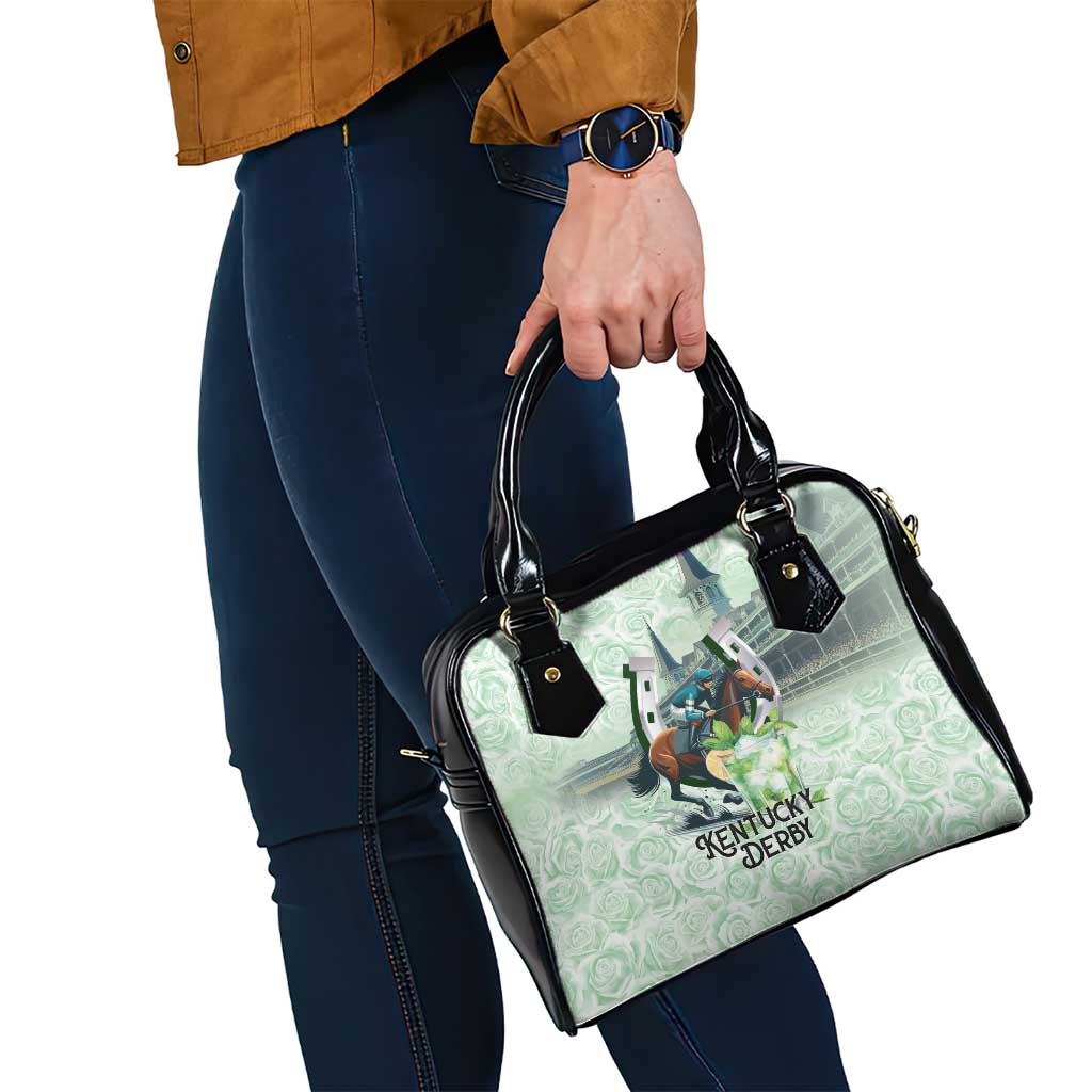 Kentucky Horse Racing Shoulder Handbag Mint Julep Run For The Roses Art