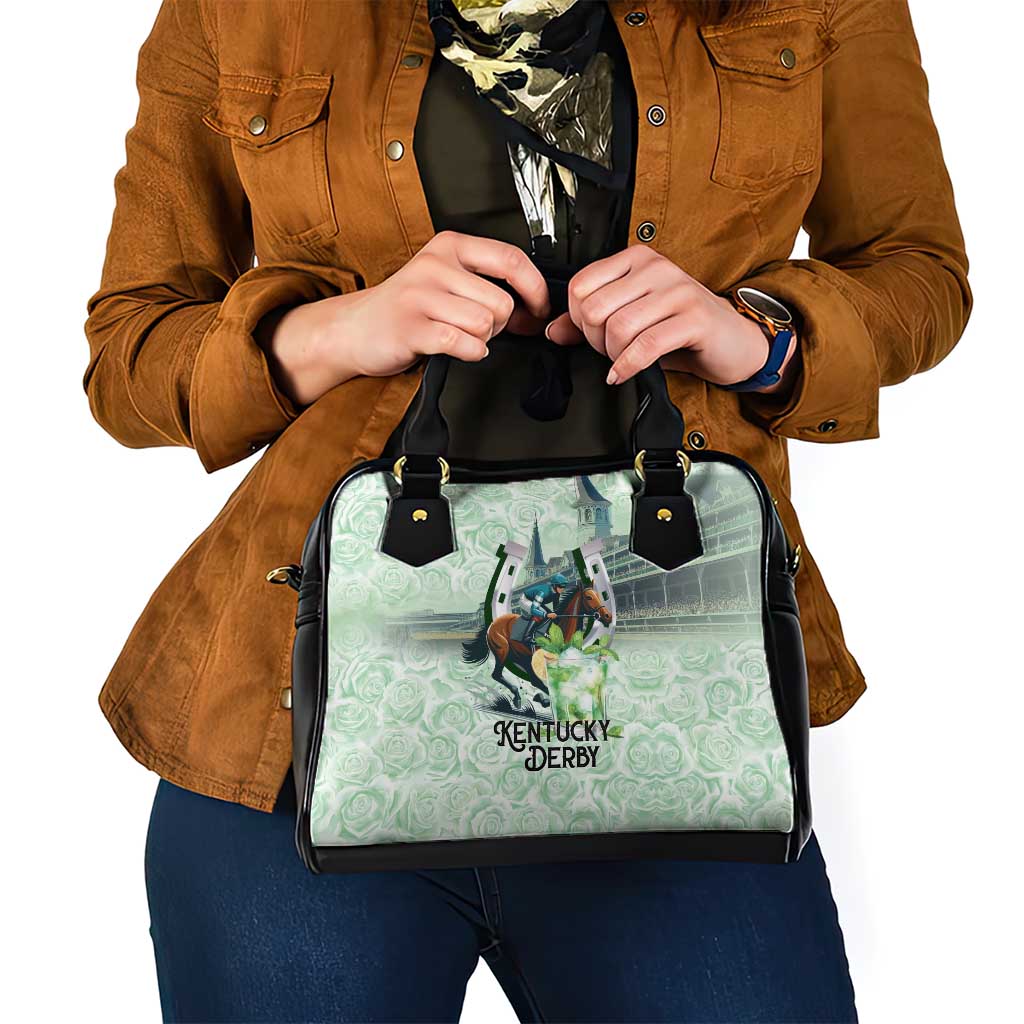 Kentucky Horse Racing Shoulder Handbag Mint Julep Run For The Roses Art
